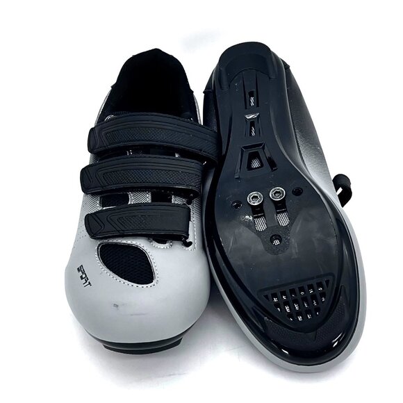 Sport Cycling Biking Shoes SPD Compatible Black Gray Unisex Size 39 (W 8 M 7) - Picture 1 of 16